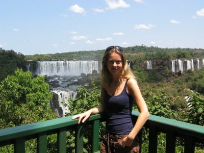 Sietske bij Iguazú watervallen